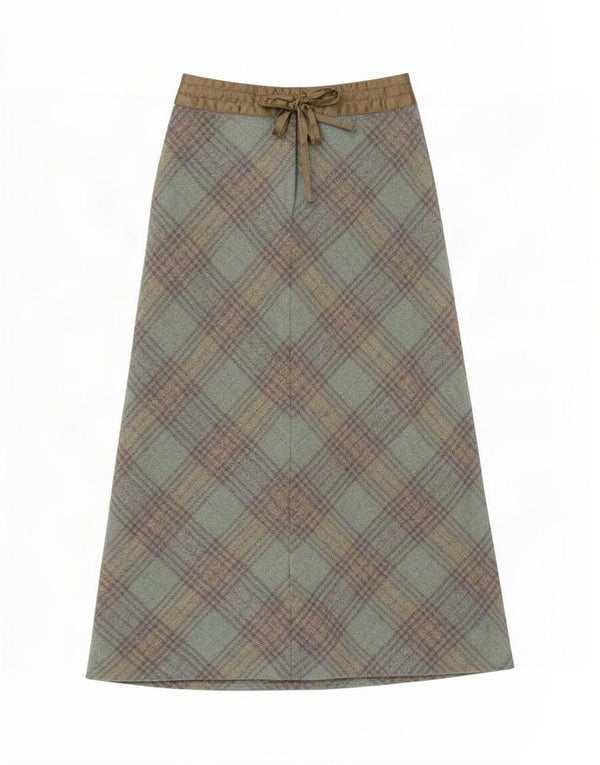 Boden Womens Maxi Skirt UK 10 Small W27 Green Check