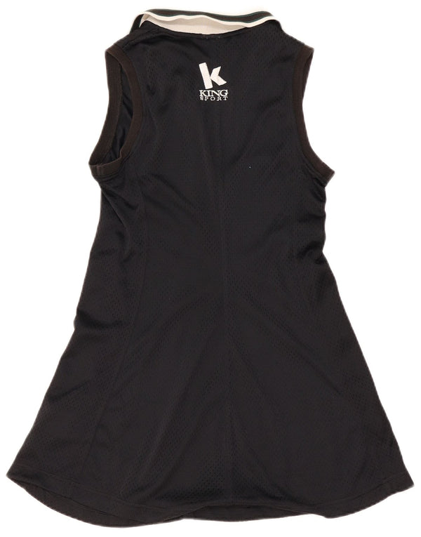 Vestido de tênis feminino Nike US 4/6 pequeno preto colorblock nylon