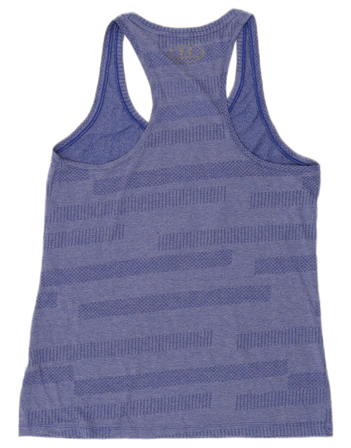 Colete Under Armour feminino Heat Gear Top UK 12 listrado azul médio