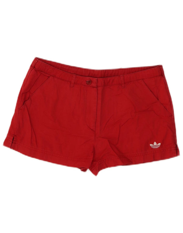 Adidas Womens Hot Pants UK 10 Pequeno W29 Algodão Vermelho
