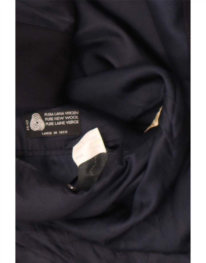 Jaqueta blazer masculina vintage com 2 botões IT 54 2XL lã preta