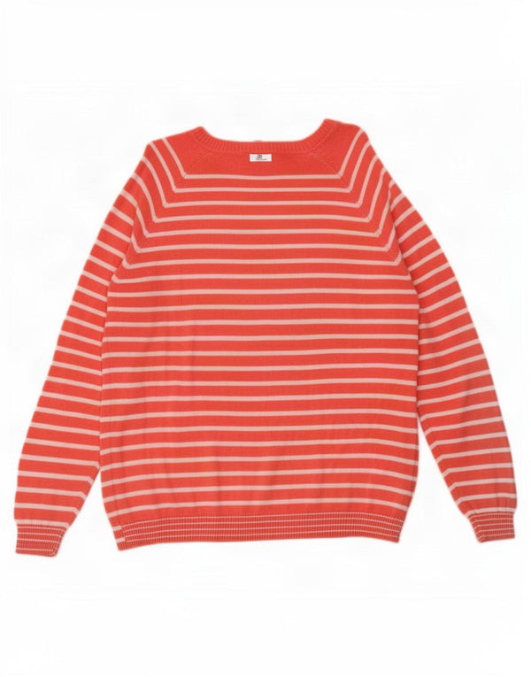 Suéter feminino Joules com gola canoa e linho listrado rosa Reino Unido 18 XL