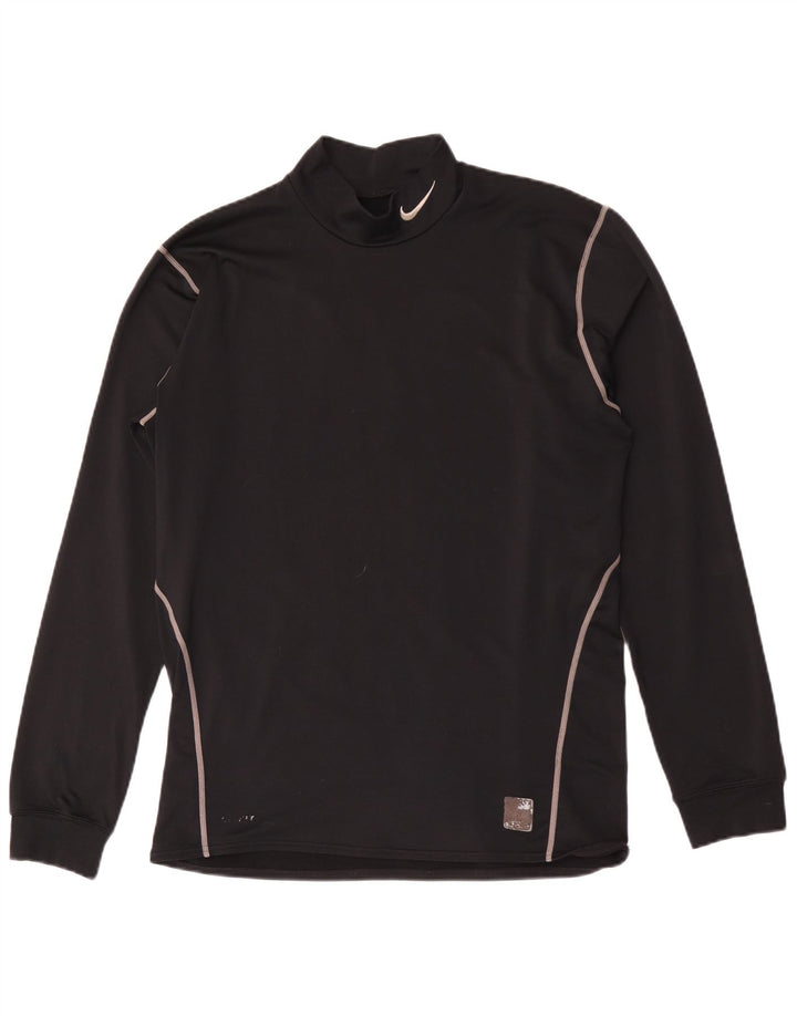 Nike Mens Dri Fit Top Manga Longa Grande Preto