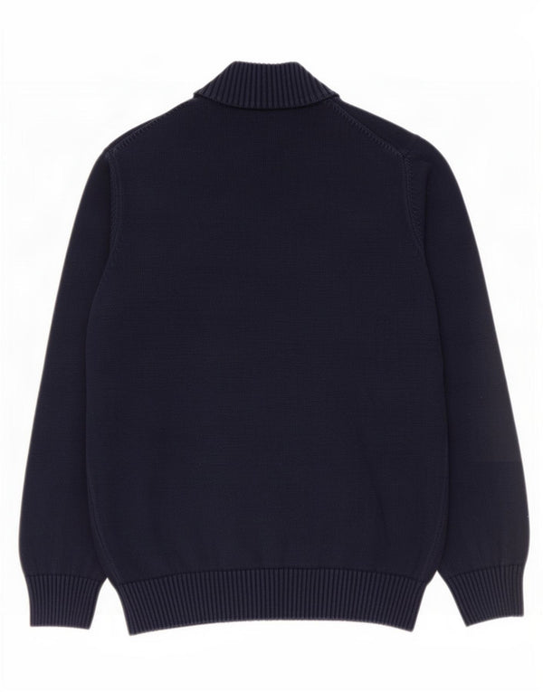 Suéter masculino Gant com zíper e gola XL algodão azul marinho