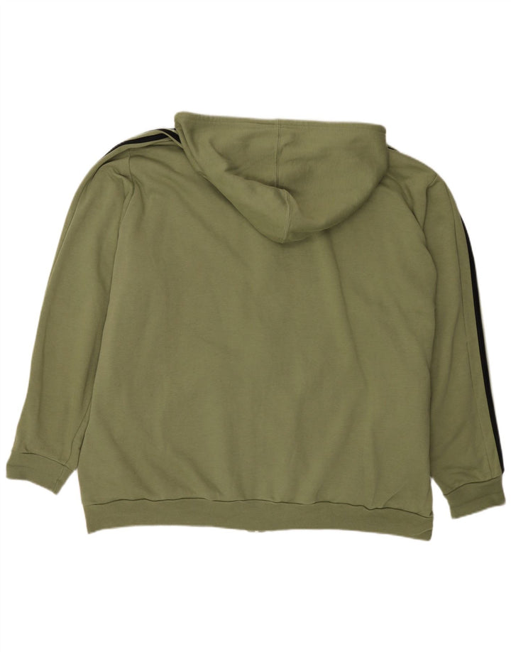 Adidas masculino zip moletom com capuz 3xl algodão cáqui