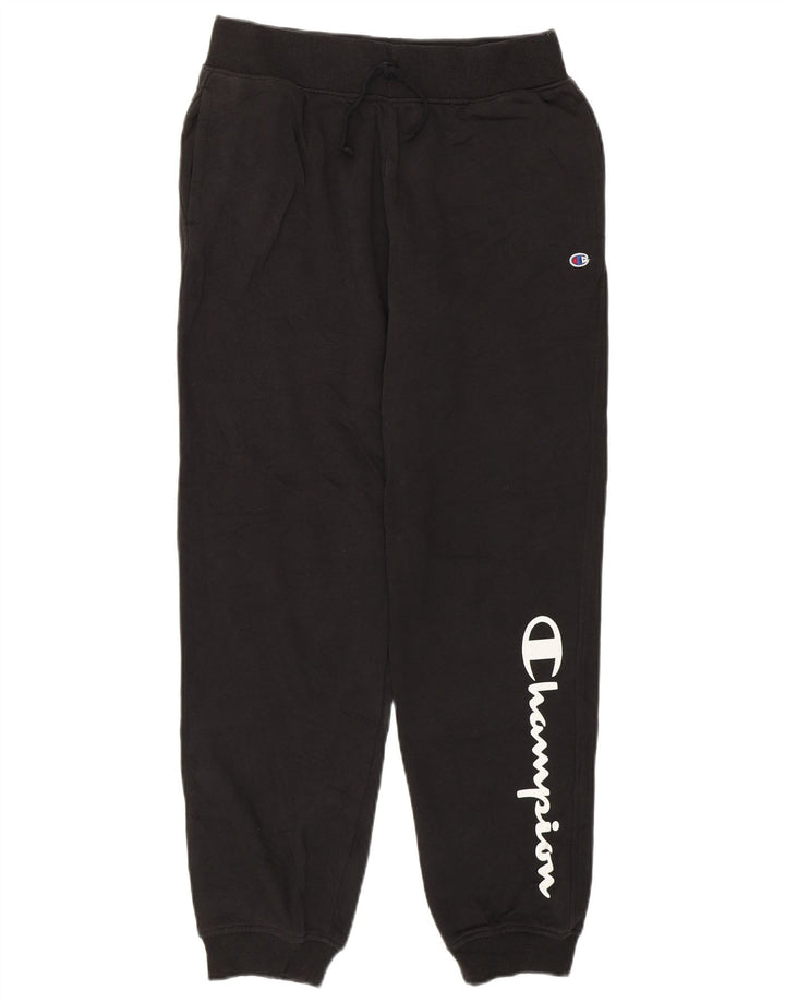 CHAMPION Meninos Calças de Treino Gráfico Joggers 13-14 Anos XL Preto
