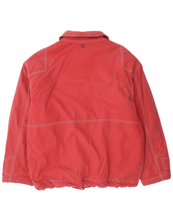 Jaqueta corta-vento masculina vintage UK 42 XL vermelha