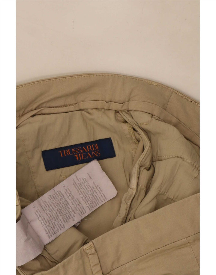 Trussardi Shorts Chino Feminino W30 Algodão Bege Médio