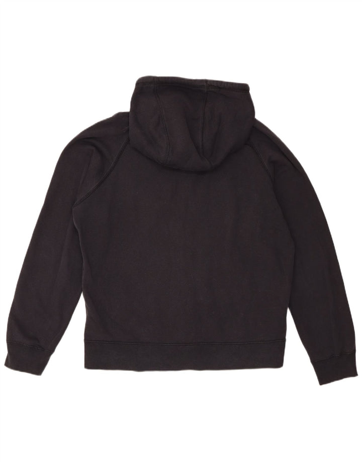Suéter Nike masculino com capuz e zíper grande de algodão preto