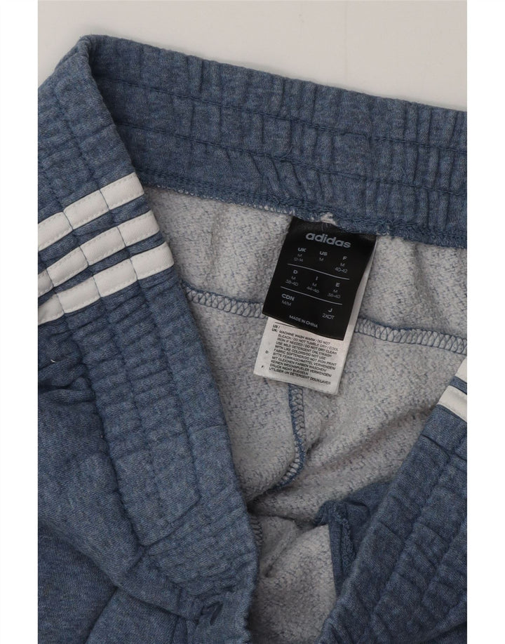 ADIDAS Womens Tracksuit Calças Joggers UK 12/14 Médio Azul Algodão
