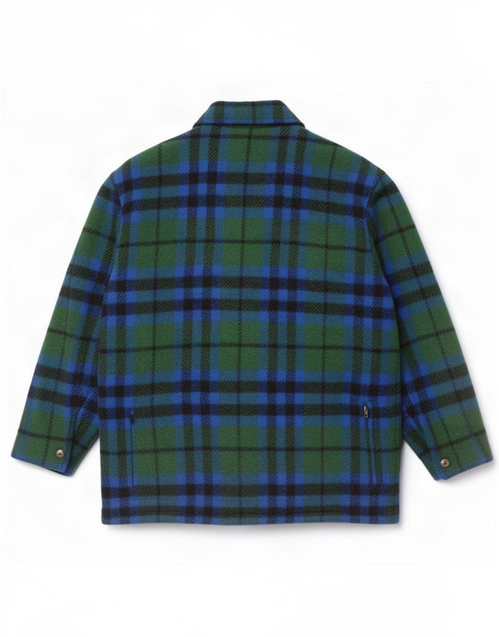 Jaqueta utilitária masculina Les Copains IT 52 XL xadrez verde