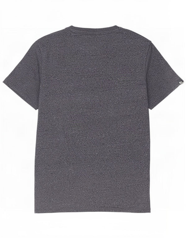 Camiseta gráfica masculina Superdry Top médio algodão manchado azul marinho