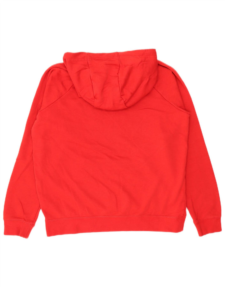 Nike Womens Oversized Hoodie Jumper UK 14 Médio Algodão Vermelho