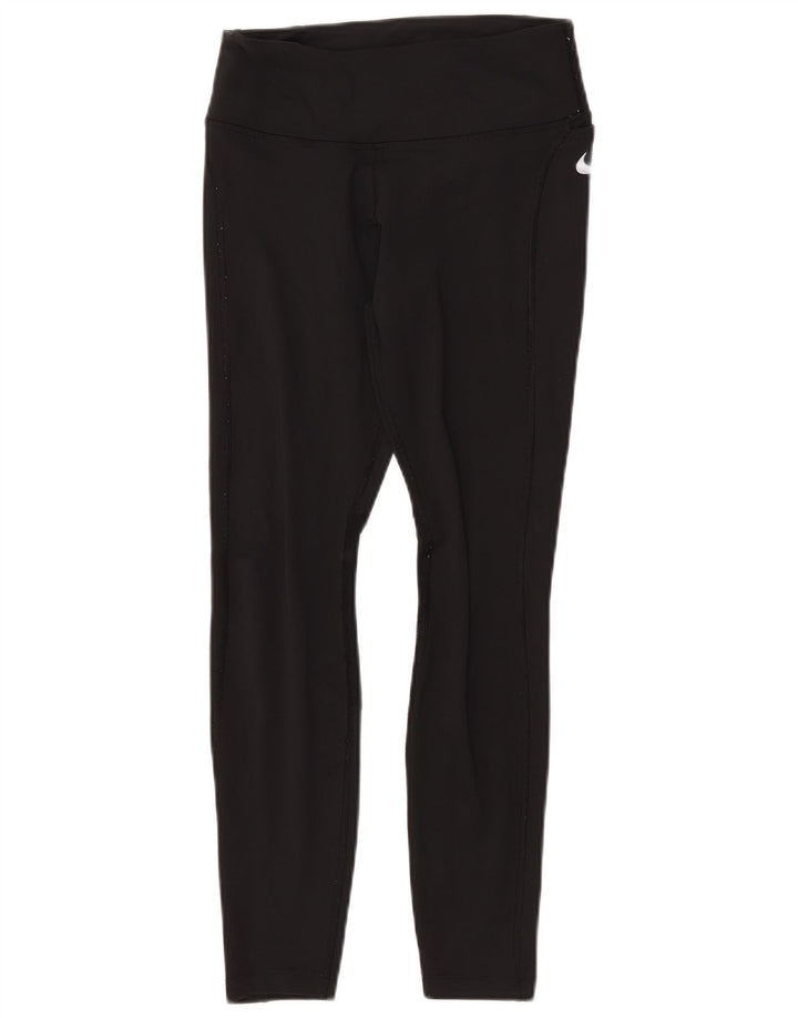 Leggings Nike Dri Fit Femininas UK 10 Pequenas Poliéster Pretas
