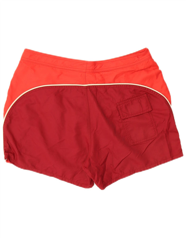 Shorts de natação masculinos Nike médio vermelho colorblock nylon