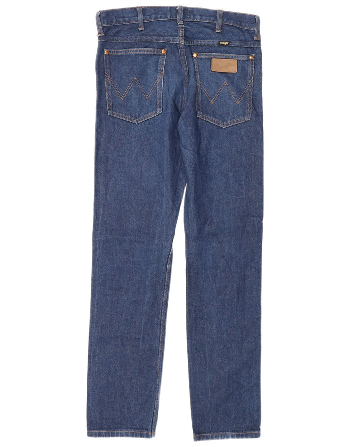 Wrangler Mens Jeans Slim W30 L32 Azul Algodão