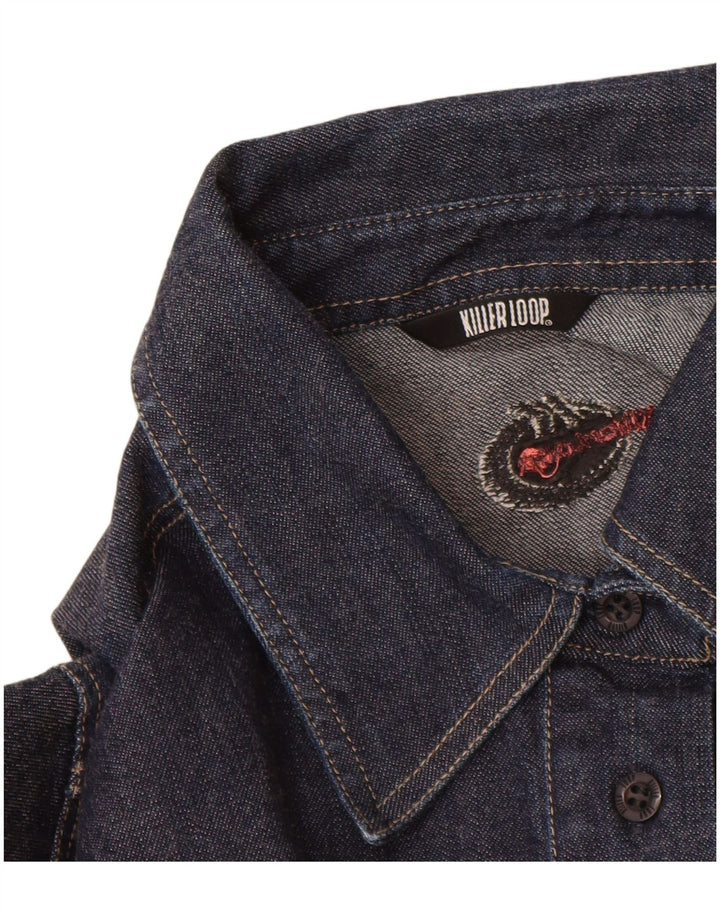 Camisa jeans feminina Killer Loop Reino Unido 8 pequena azul marinho