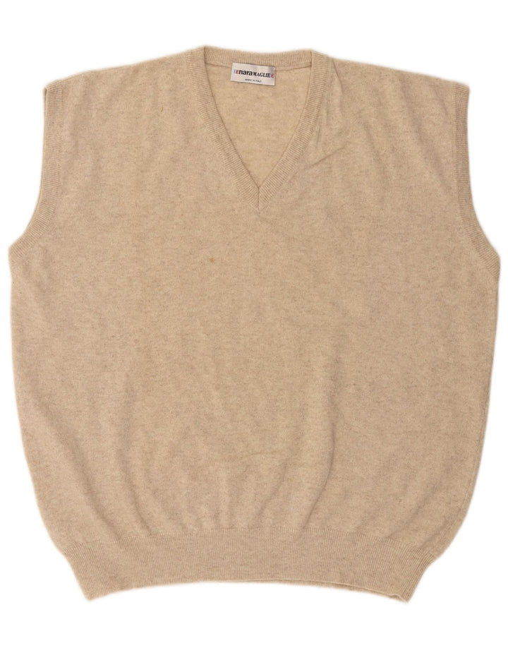 ENARA MAGLIE Mens Colete Regata XL Lã Bege