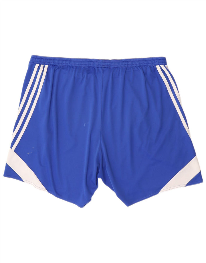 Shorts esportivos masculinos Adidas XL azul colorblock poliéster