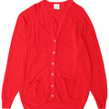 Suéter cardigã feminino FIRST AVENUE UK 16 grande vermelho lã nova