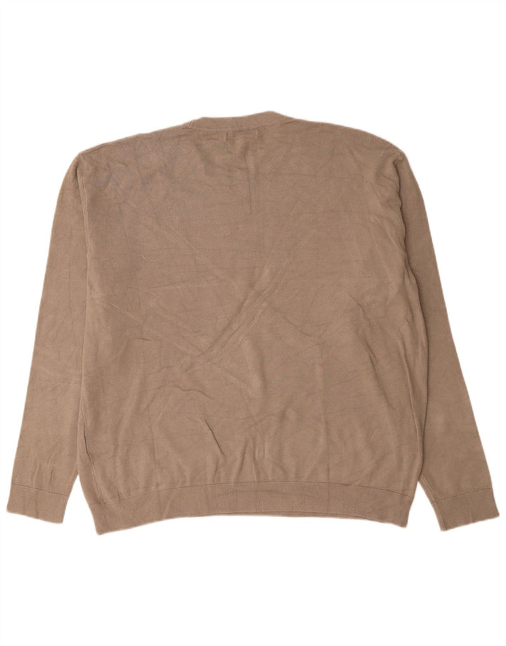 Zara Suéter masculino com gola redonda XL Viscose cinza