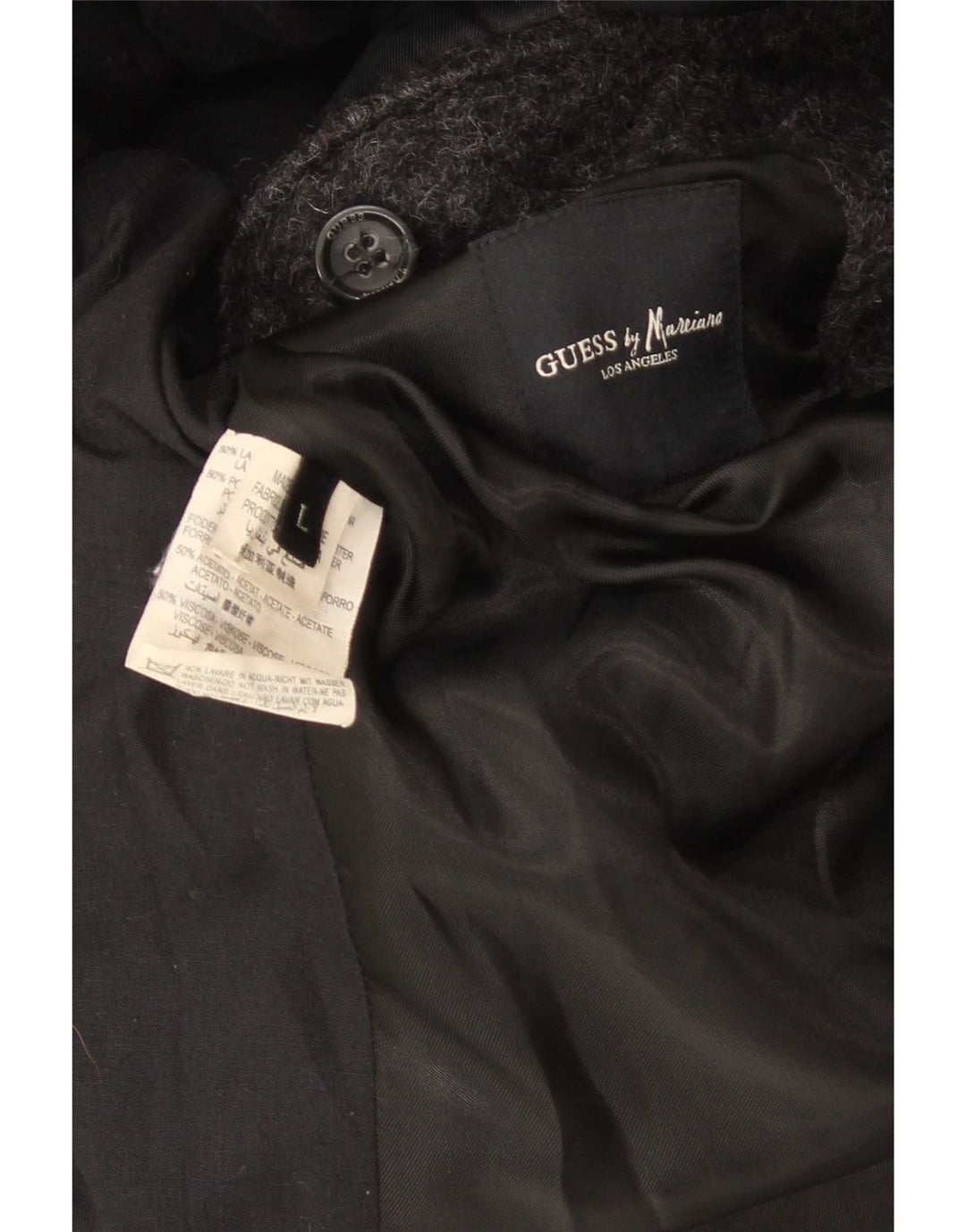 Sobretudo Guess Masculino UK 40 Lã Cinza Grande