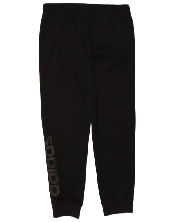 Adidas masculino gráfico calças de treino joggers grande poliéster preto