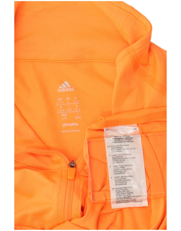 ADIDAS Womens Climalite Pullover Tracksuit Top UK 16/18 Grande Laranja