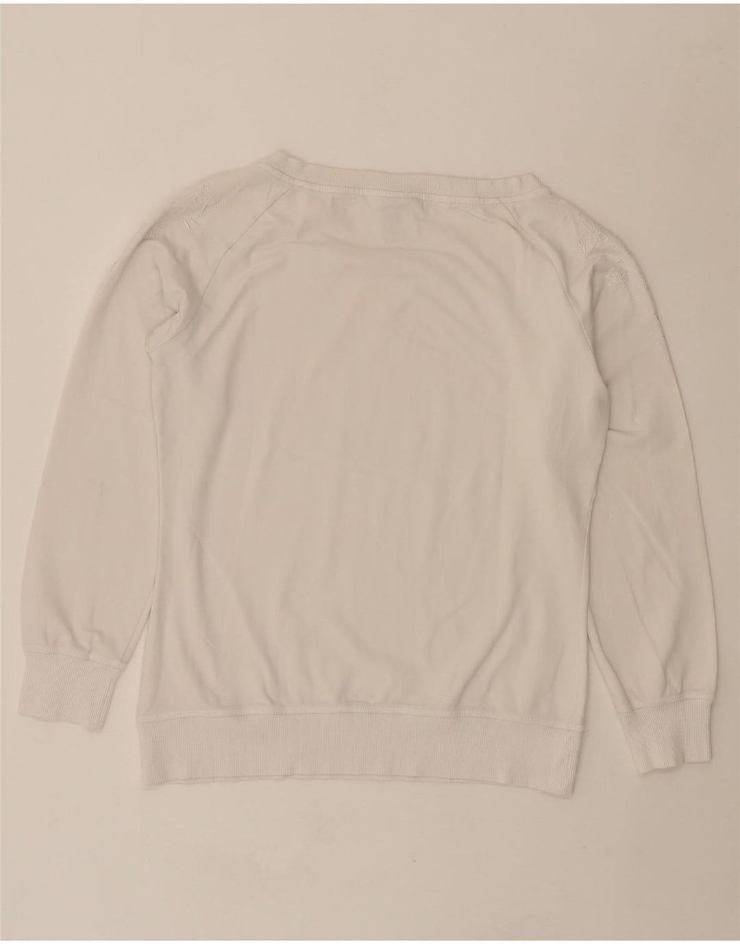 CHAMPION Womens Herritage Fit Sweatshirt Jumper UK 14 Large White Vintage Champion and Second-Hand Champion from Messina Hembry 