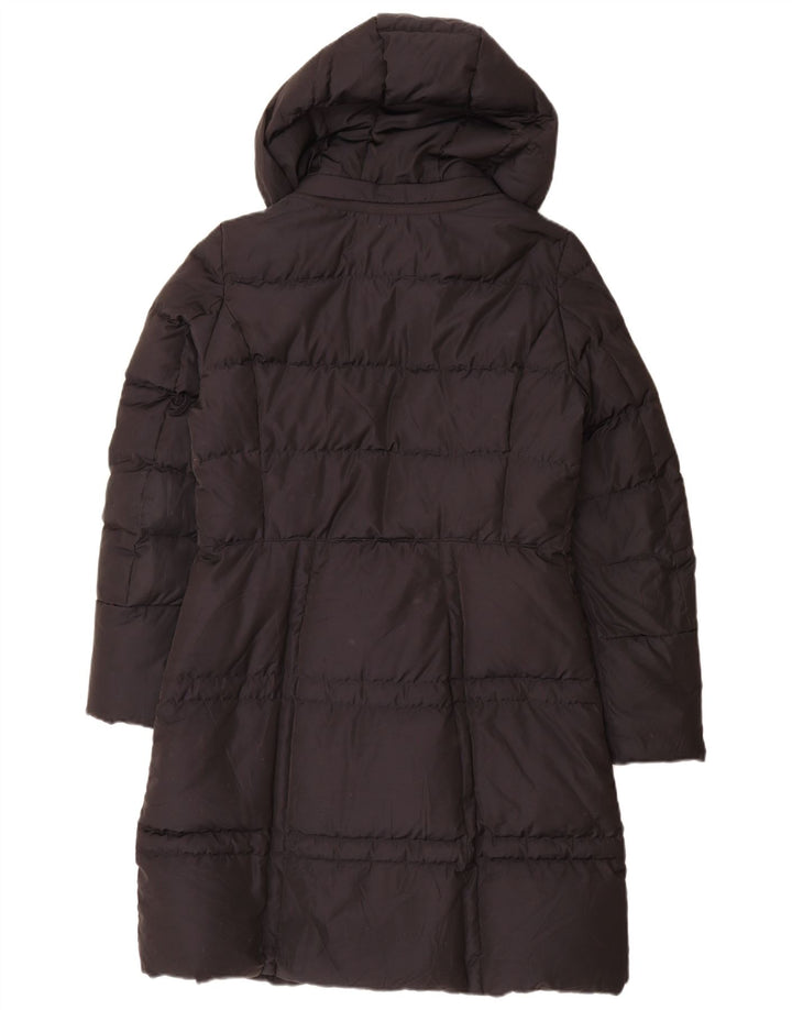 Casaco acolchoado com capuz feminino Geox UK 12 poliéster preto médio