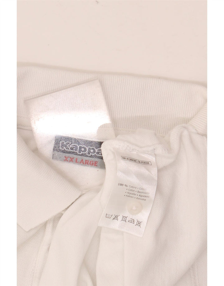 Camisa polo masculina KAPPA 2XL algodão branco