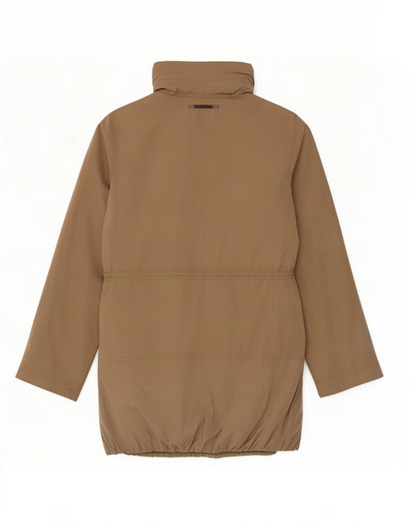 Jaqueta Parka com capuz feminina Massimo Dutti Reino Unido 12 médio bege