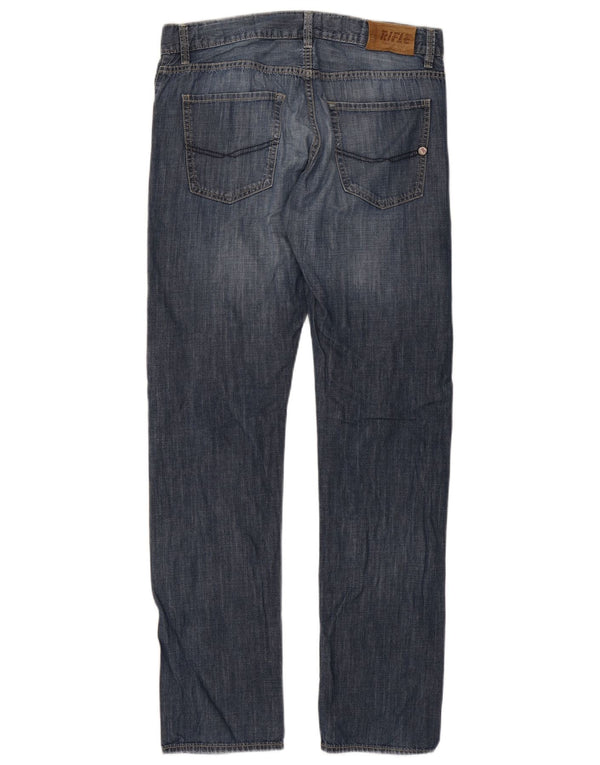 Rifle Mens Straight Jeans IT 48 Médio W34 L34 Azul Algodão