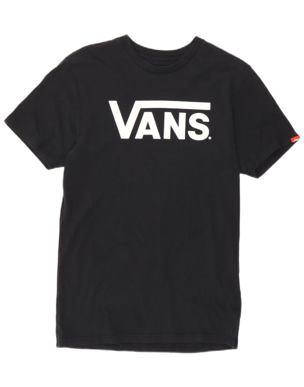 Vans Mens Classic Graphic T-Shirt Top Pequeno Algodão Preto