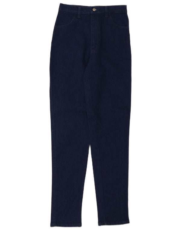 Jeans cônicos femininos vintage W27 L32 azul marinho