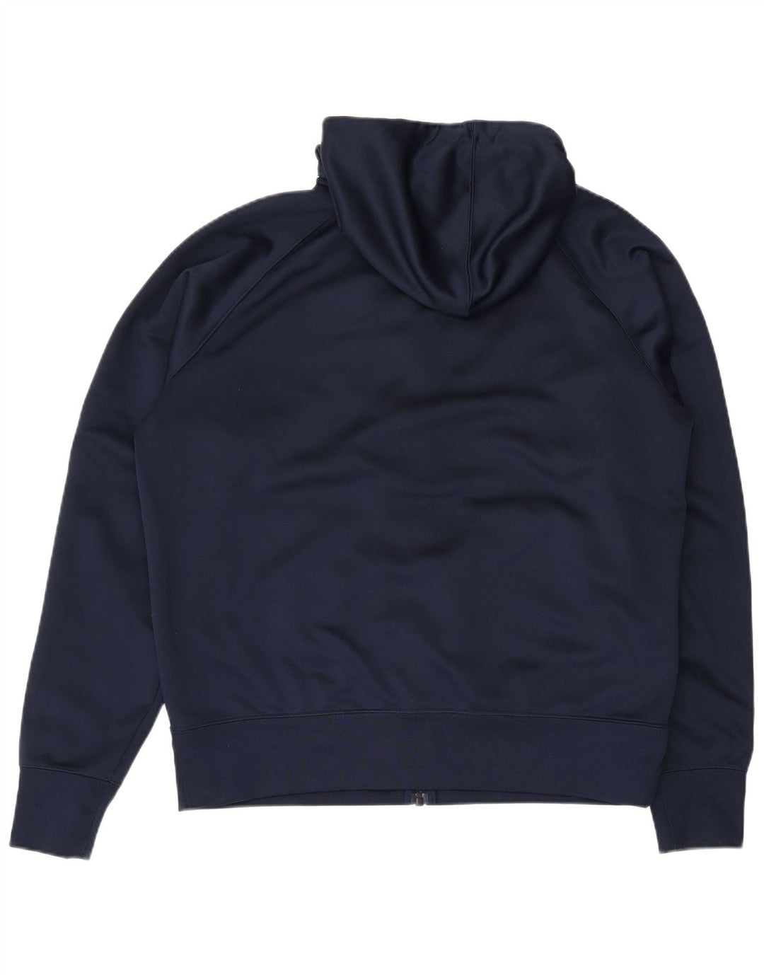 Suéter Nike masculino com capuz e zíper grande azul marinho poliéster colorido