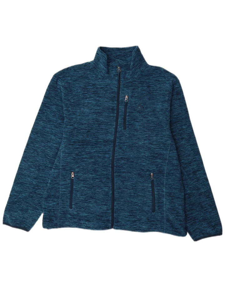 Jaqueta de lã masculina MC Kinley Reino Unido 46 3XL poliéster manchado azul
