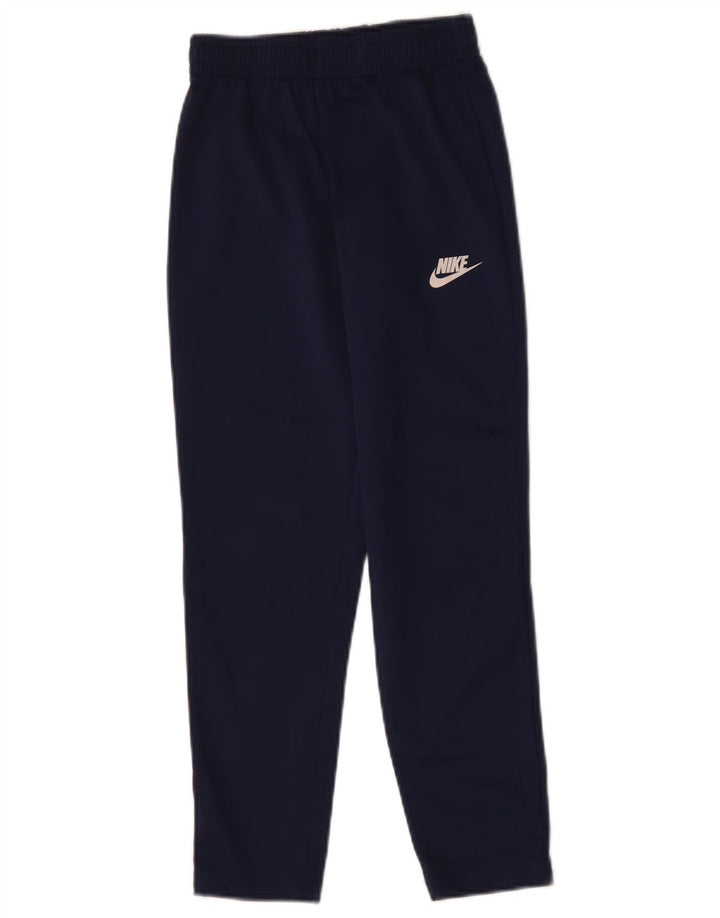 Calças de treino Nike Boys 8-9 anos pequenas azul marinho poliéster