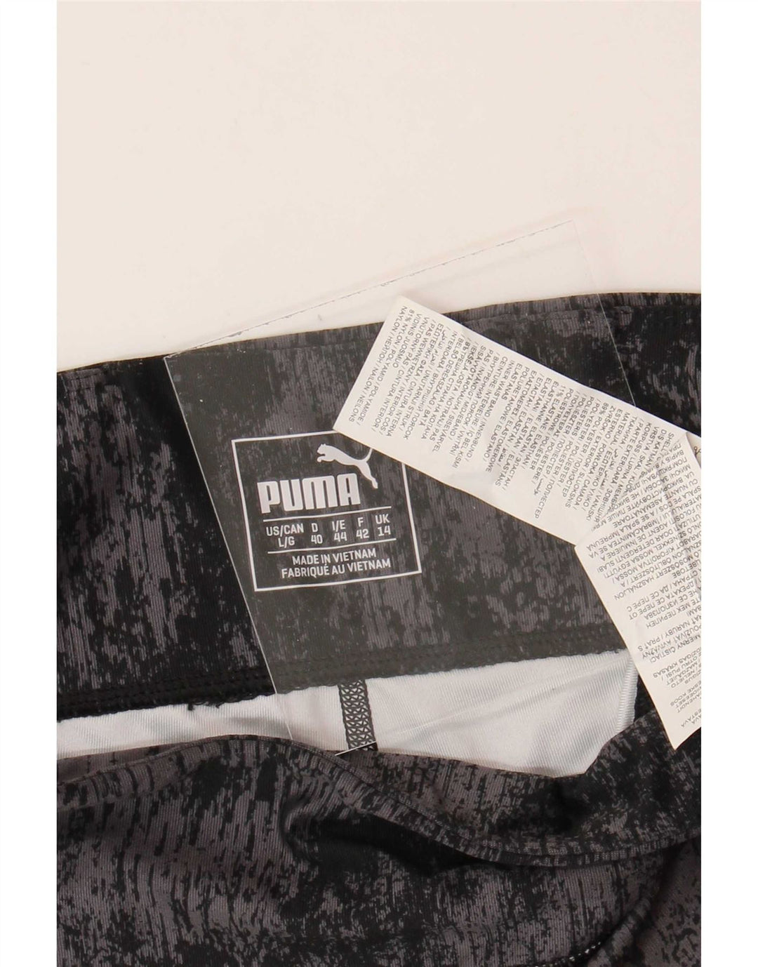Leggings femininas Puma UK 14 grandes pretas tie-dye poliéster