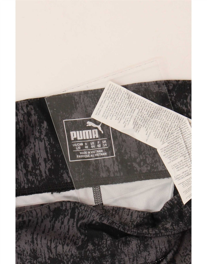 Leggings femininas Puma UK 14 grandes pretas tie-dye poliéster