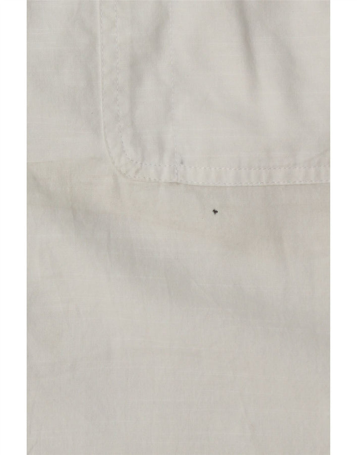 Camisa masculina Izod Salt Water manga curta XL algodão branco