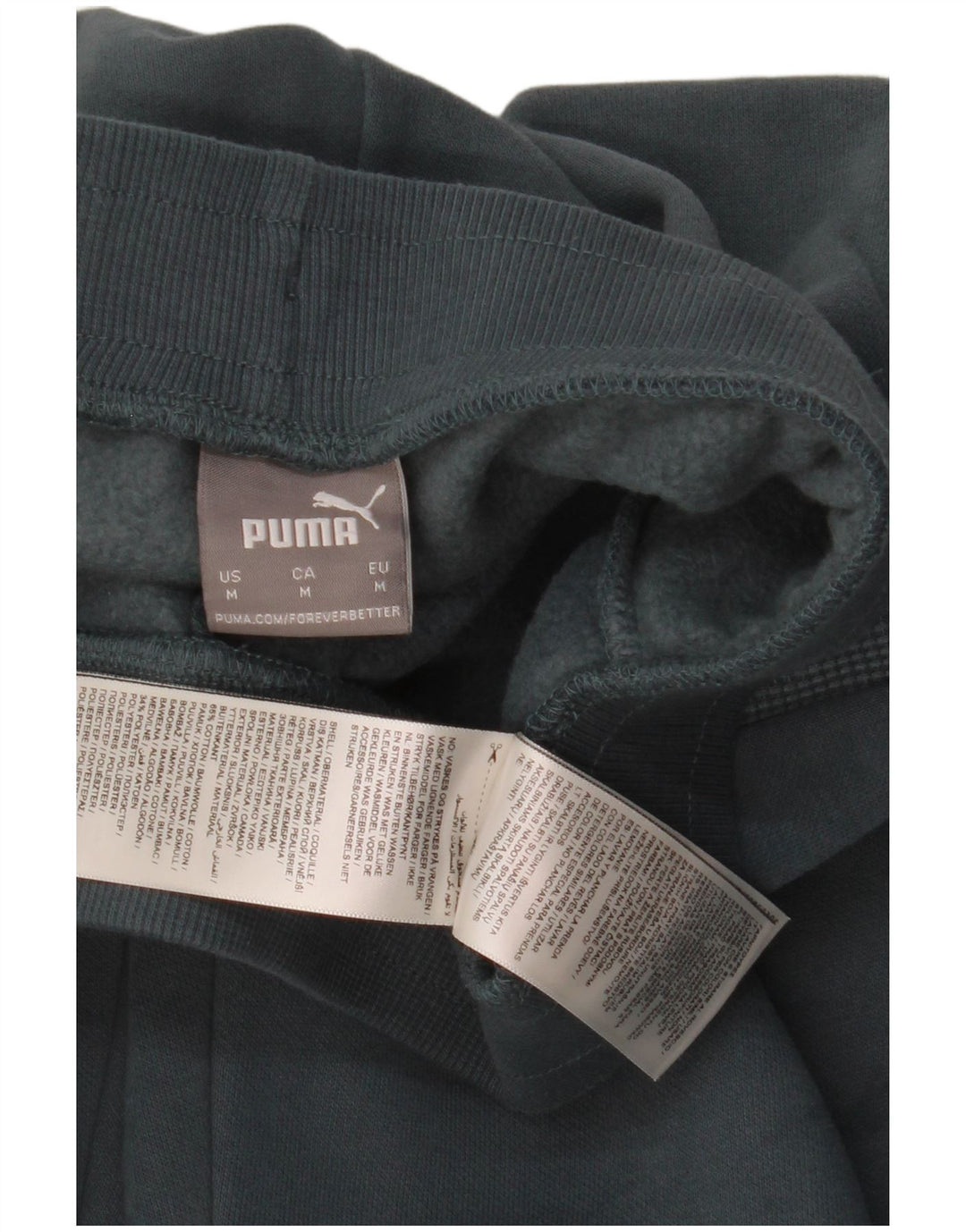 Calça de treino masculina Puma algodão verde médio