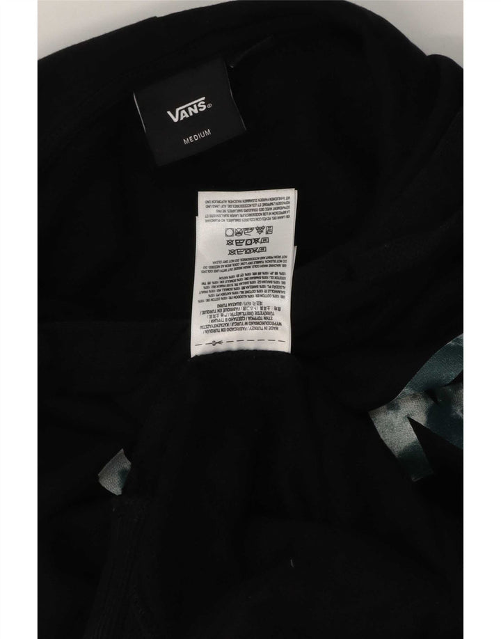 Vans masculino gráfico moletom com capuz médio algodão preto