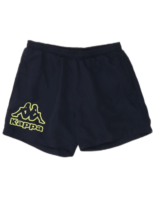 Kappa Mens Graphic Sport Shorts Médio Azul Marinho Poliéster