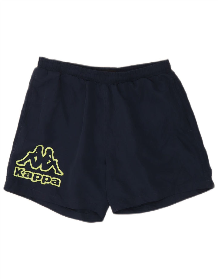 Kappa Mens Graphic Sport Shorts Médio Azul Marinho Poliéster