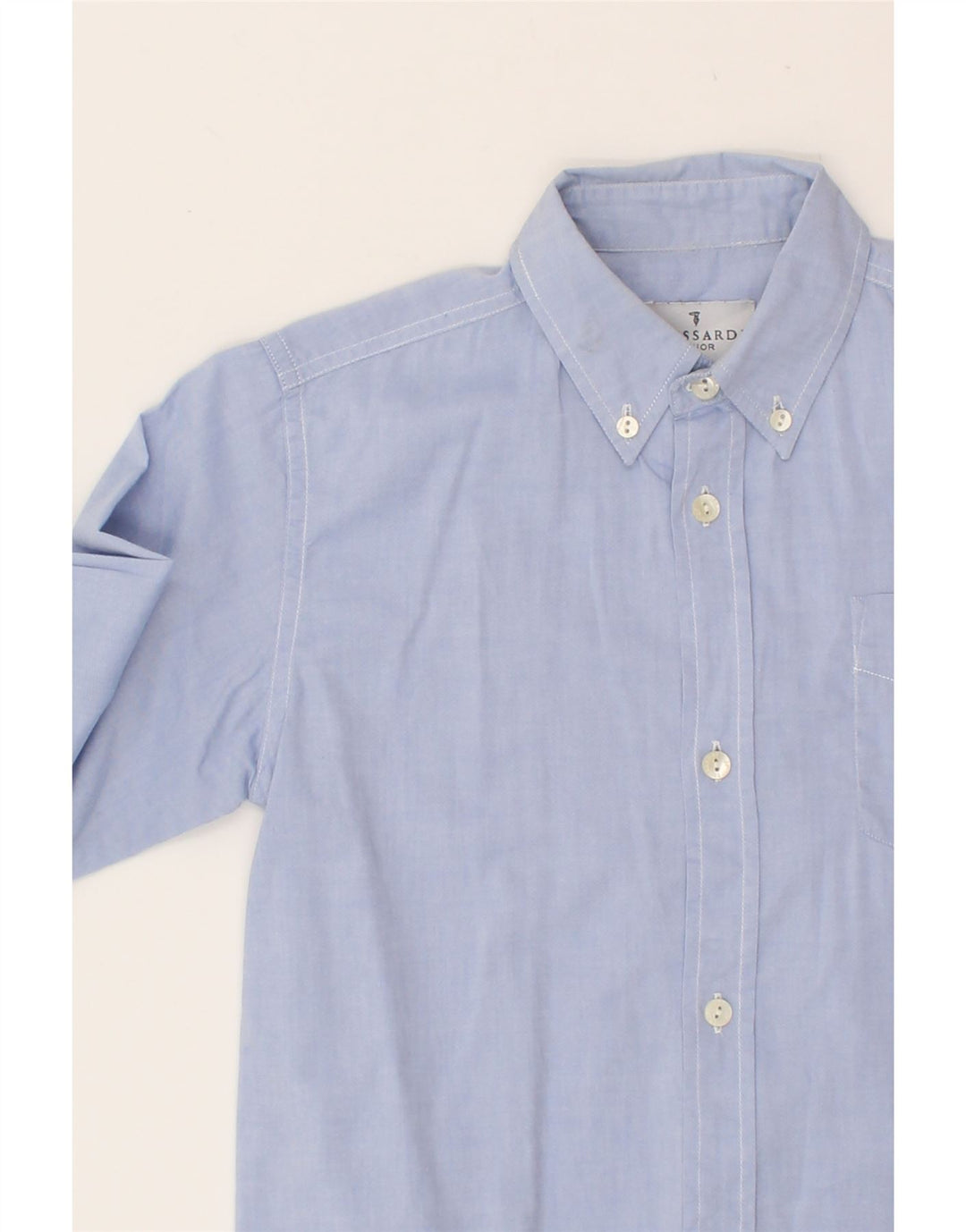 TRUSSARDI Boys Shirt 4-5 Years Blue Vintage Trussardi and Second-Hand Trussardi from Messina Hembry 