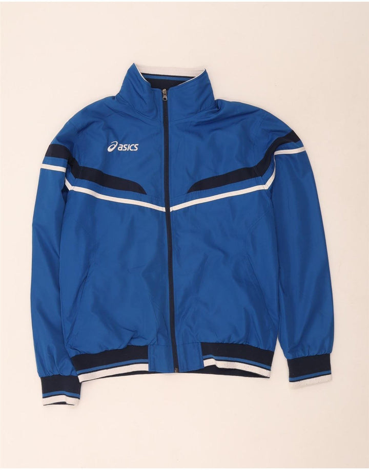 Jaqueta bomber masculina Asics UK 42 XL azul colorblock poliéster