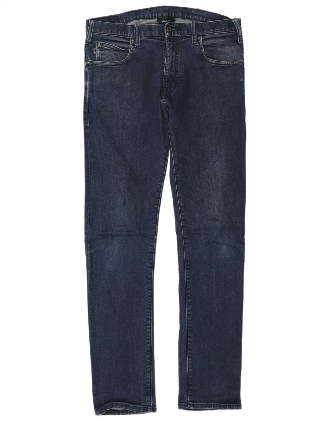 ARMANI Masculino Slim Jeans W30 L32 Azul Algodão