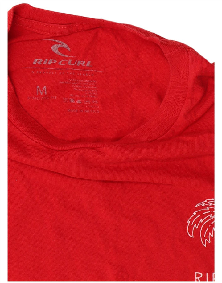 Camiseta masculina Rip Curl Top médio algodão vermelho