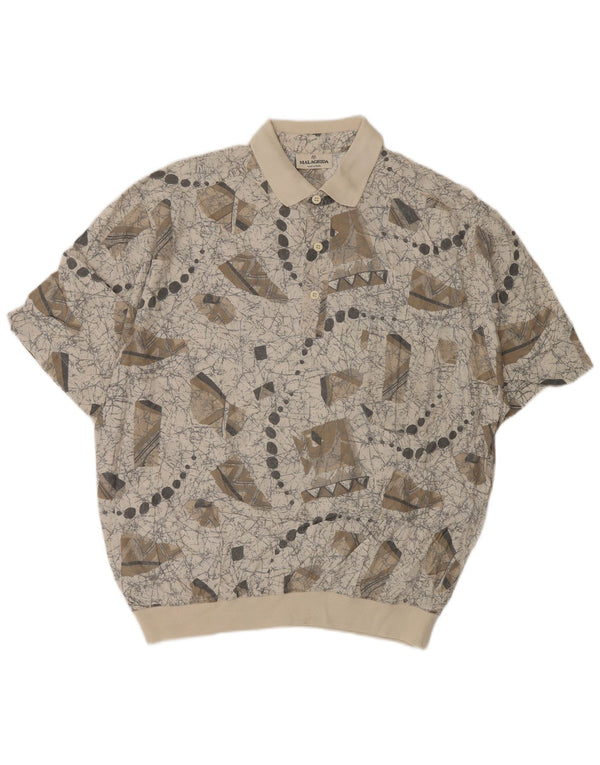 Pulôver masculino Malagrida com estampa abstrata de manga curta XL Viscose cinza